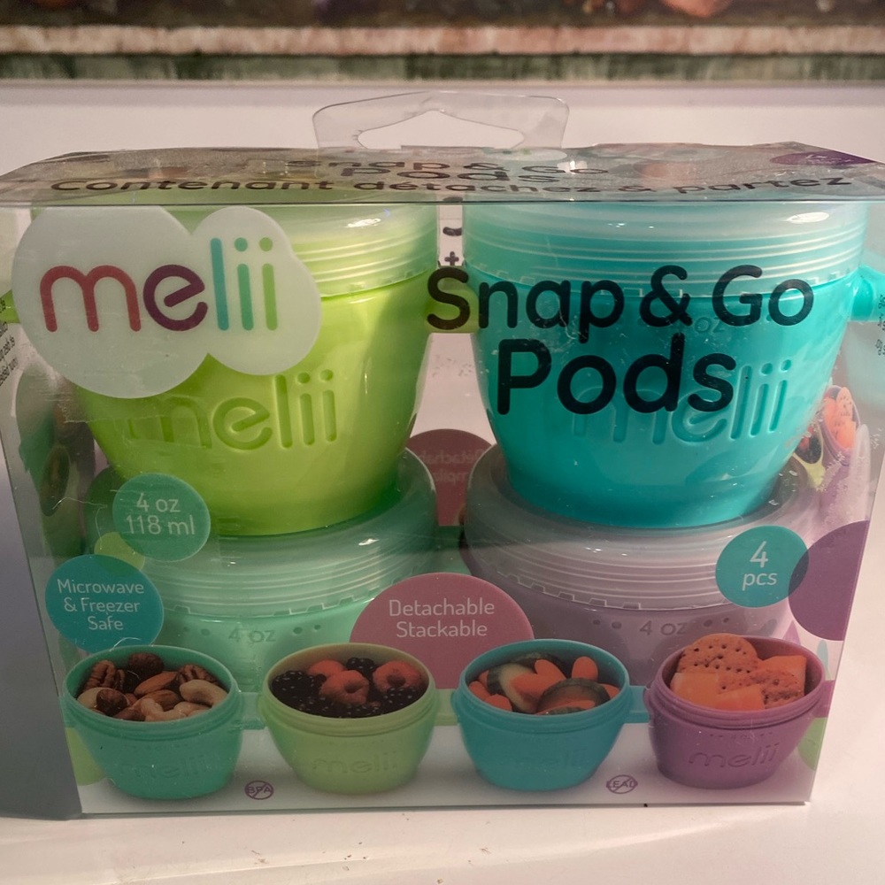 Melii Snap & Go Pods 4 oz containers new in package